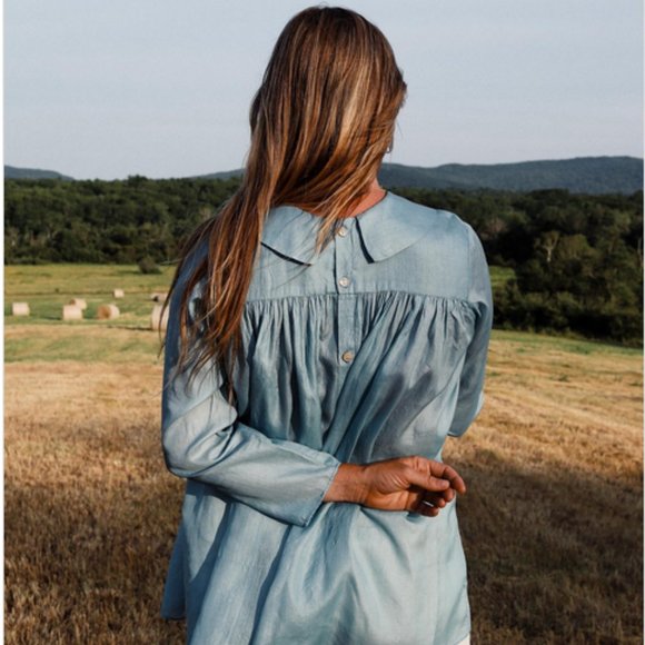 Rudy Jude Dresses & Skirts - Rudy Jude wild silk flip dress, XL sky blue EUC